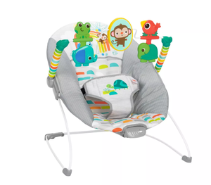 lot 310 image: Bright Starts Playful Paradise Vibrating Baby Bouncer with Toys