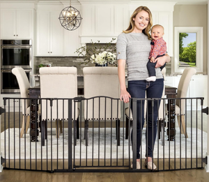 lot 313 image: Regalo Deluxe Home Accents Widespan Safety Gate, 74.5 W x 28 H