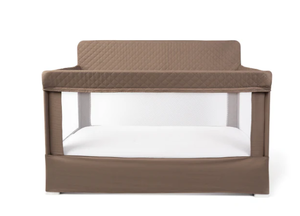 lot 314 image: Lunaire Full Size Mesh Crib and Playard - Organic Mocha
