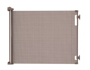 lot 317 image: 71 in. W x 33 in. H IndoorOutdoor Retractable Baby Gate Brown