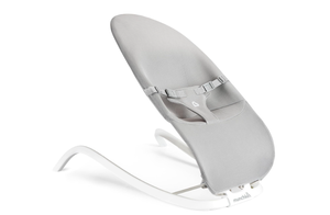 lot 318 image: Munchkin Spring Baby Bouncer and Rocker Seat, 2-in-1 Design, Portable and Lightweight with 3 Recline Positions, Grey