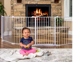 lot 320 image: Regalo 28 4-in-1 Play Yard Configurable Metal Safety Gate, Black