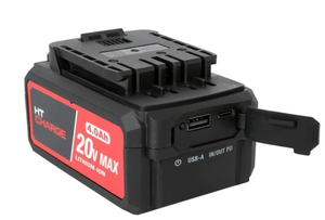 lot 151 image: Hyper Tough 20V Max 4.0Ah Lithium-Ion Battery Pack with USB-A and USB-C Ports