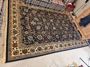 lot 66 image: Black Traditional Karastan Style Oriental Area Rug