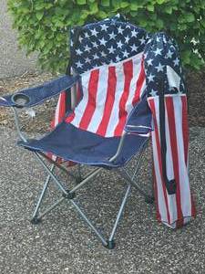 lot 155 image: Patriotic Tailgate Chairs
