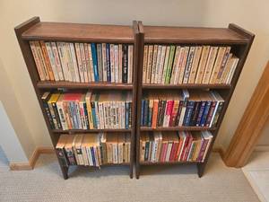 lot 136 image: Vintage Bookshelf Pair