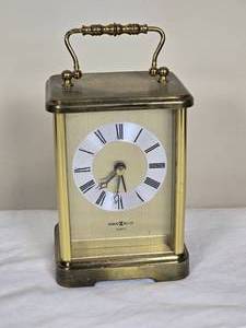lot 34 image: Brass Howard Miller Carriage Clock