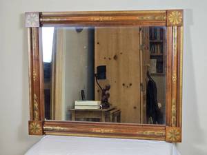 lot 25 image: Hitchcock Painted Wood Wall Mirror