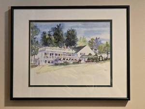 lot 99 image: Idyllic Fine Art Watercolor Print - Mar - Country Club