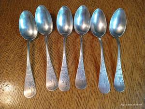 lot 57 image: (6) Sterling Spoons from 1889