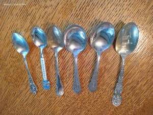 lot 59 image: Six Small Sterling Spoons- 76 Grams