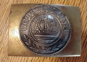lot 61 image: WW1 German Belt Buckle - Gott Mit Uns
