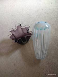 lot 99 image: (2) Blown Glass Vases