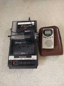 lot 100 image: Cassette Tape Recorder & Radio Shack Pocket Radio