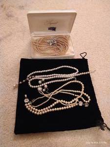 lot 149 image: Vintage Pearl () Jewelry, One w Sterling Clasp