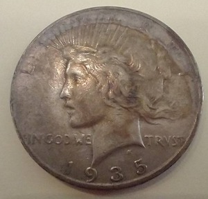 lot 163 image: 1935-S Peace Dollar