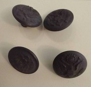 lot 167 image: (4) Vintage WW1 Military Buttons
