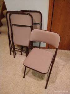 lot 241 image: Samsonite Card Table Chairs