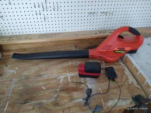 lot 275 image: Black & Decker Cordless Broom w Two Batteries & Charger