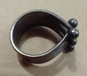 lot 318 image: Cool Unique Norwegian Sterling Silver Ring