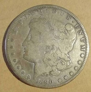 lot 319 image: 1890-CC Morgan Dollar