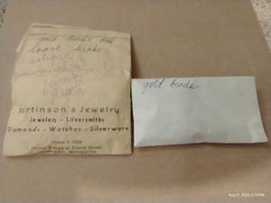 lot 329 image: (2) Small Packets of Antique Gold Beads