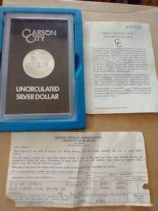 1882-CC Morgan Dollar GSA - With Original Receipt!