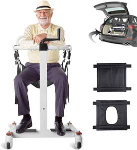 MSRP $1000 NEW In Box 4 In 1 Patient Lift&nbsp; Transfer Chair for Home Or Health Care Facility, Steel Transport Wheelchair Portable Shower Chair W/180° Split Seat for Inside Shower