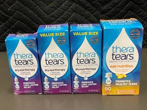 lot 17 image: TheraTears Dry Eye Therapy Eye Drops and Eye Nutrition Supplement Set