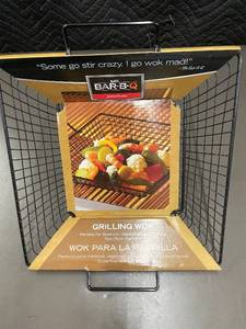 lot 20 image: Mr. Bar-B-Q Signature Grilling Wok Non-Stick Basket