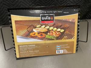 lot 21 image: Mr. Bar-B-Q Signature Searing Topper Grill Pan with Non-Stick Surface 14x11 in
