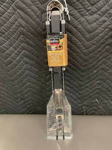 lot 33 image: Mr. Bar-B-Q Signature 3 Piece Stainless Steel BBQ Tool Set