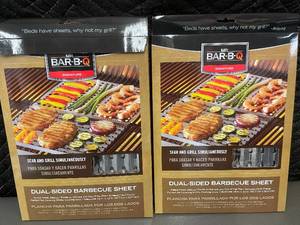 lot 46 image: 2 Mr. Bar-B-Q Dual-Sided Barbecue Sheets 18x12 Inch