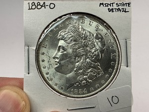 lot 10 image: 1884-O Morgan Silver Dollar