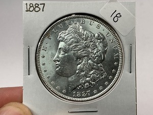 lot 18 image: 1887 Morgan Silver Dollar