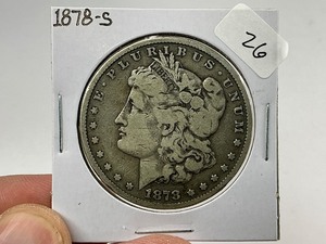 lot 26 image: 1878-S Morgan Silver Dollar