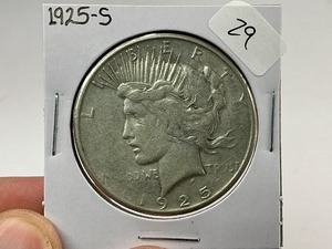 lot 29 image: 1925-S Peace Silver Dollar
