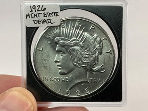 lot 32 image: 1926 Peace Silver Dollar