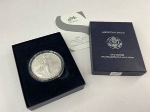 lot 57 image: 2007-W Burnished American Silver Eagle