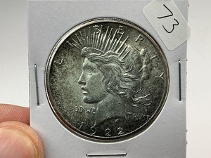 lot 73 image: 1922-S Silver Peace Dollar  1 of 24 Coin in Complete Set