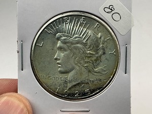 lot 80 image: 1925-S Silver Peace Dollar  1 of 24 Coin in Complete Set