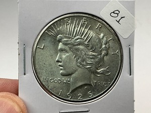 lot 81 image: 1926 Silver Peace Dollar  1 of 24 Coin in Complete Set