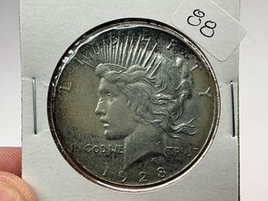 lot 88 image: 1928-S Silver Peace Dollar  1 of 24 Coin in Complete Set