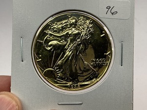 lot 96 image: 1988 24k Gold Plated American Silver Eagle