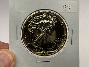lot 97 image: 1989 24k Gold Plated American Silver Eagle