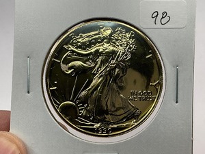 lot 98 image: 1990 24k Gold Plated American Silver Eagle