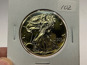 lot 102 image: 1994 24k Gold Plated American Silver Eagle