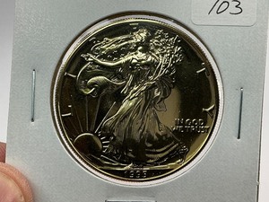lot 103 image: 1995 24k Gold Plated American Silver Eagle