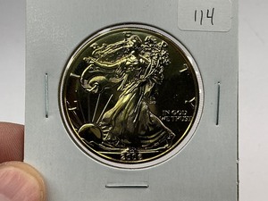 lot 114 image: 2006 24k Gold Plated American Silver Eagle
