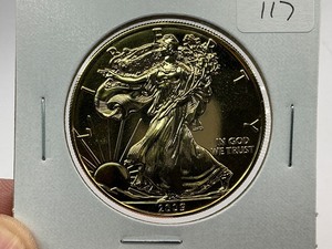 lot 117 image: 2009 24k Gold Plated American Silver Eagle